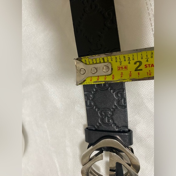 @@@ GUCCI WIDE BELT.@@@. 48 inches long. Color: Black - Picture 14 of 16